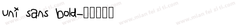 uni sans bold字体转换